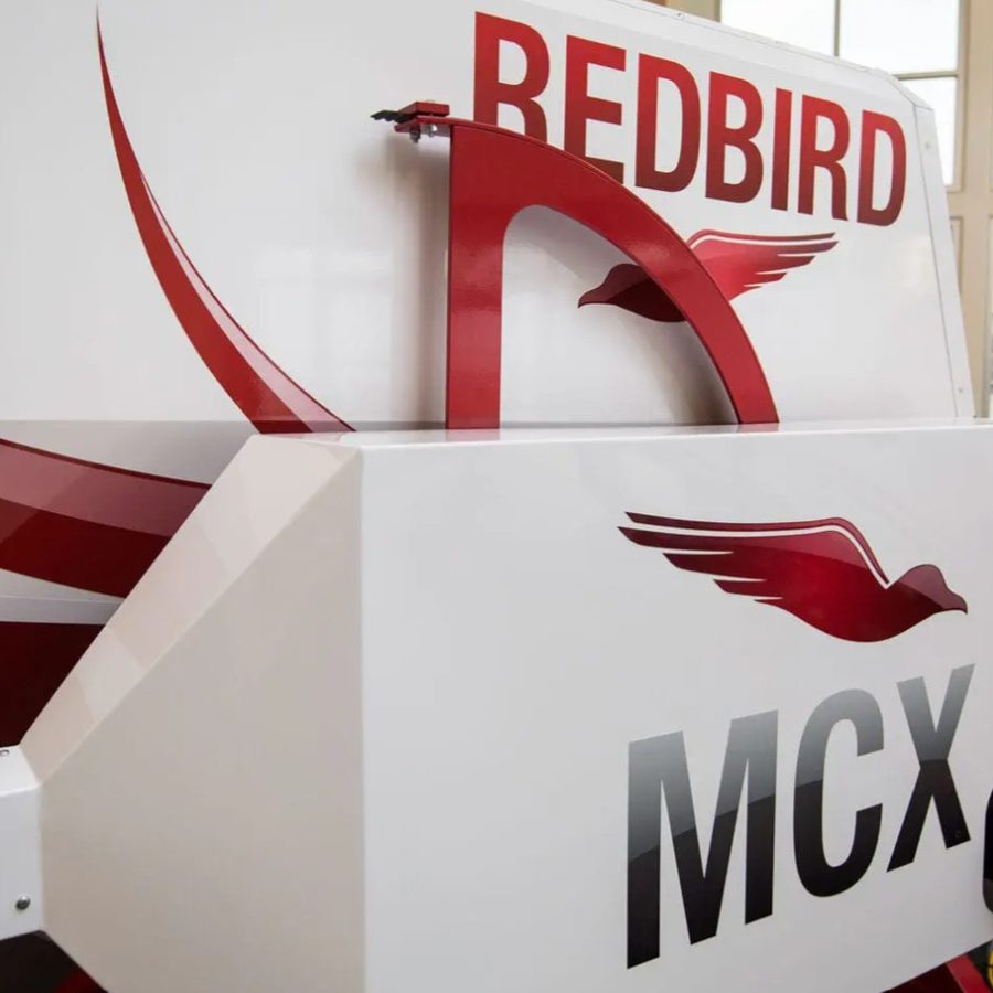 Close-up of the Redbird MCX shell and markings